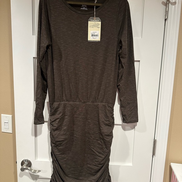 Toad&Co Turkish Gray-Green Long Sleeve Dress - Picture 1 of 5